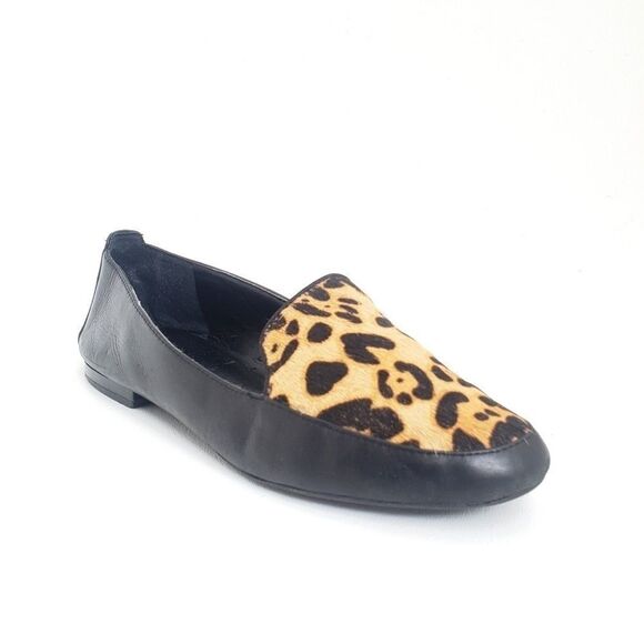 Franco Sarto Shoes - Slip On Leather Leopard Loafers 7.5 - Picture 5 of 9